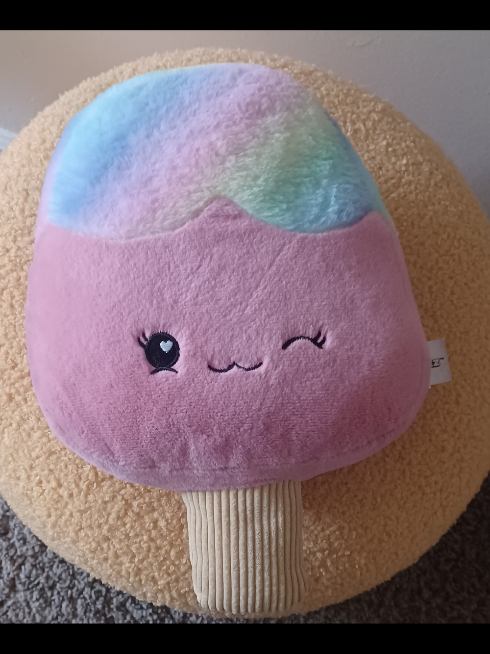 Russ Berrie Pink Plush Ice Cream Pillow